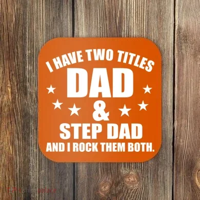 Step Dad Rocks Coaster
