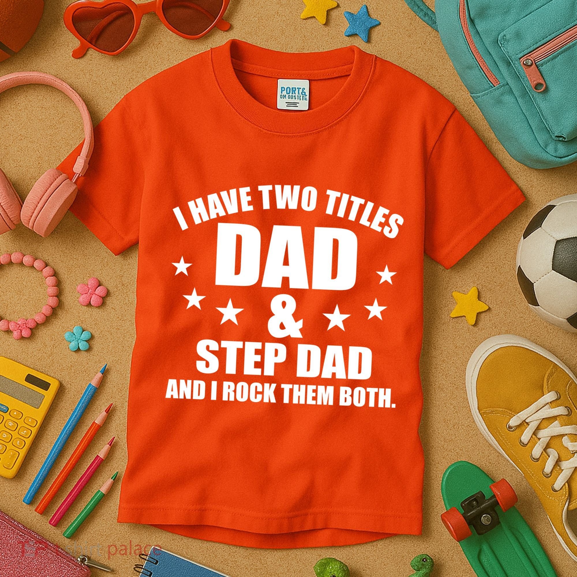 Step Dad Rocks Kids T-Shirt