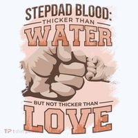 Stepdad Blood Love Button thumb 1