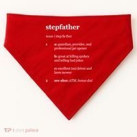 Stepfather Noun Definition USA-Made Doggie Bandana thumb 0
