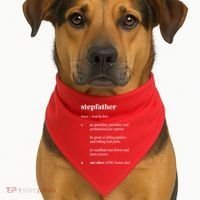 Stepfather Noun Definition USA-Made Doggie Bandana thumb 1