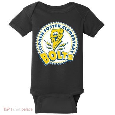 Stephen Foster Elementary Bolts Logo Baby Bodysuit