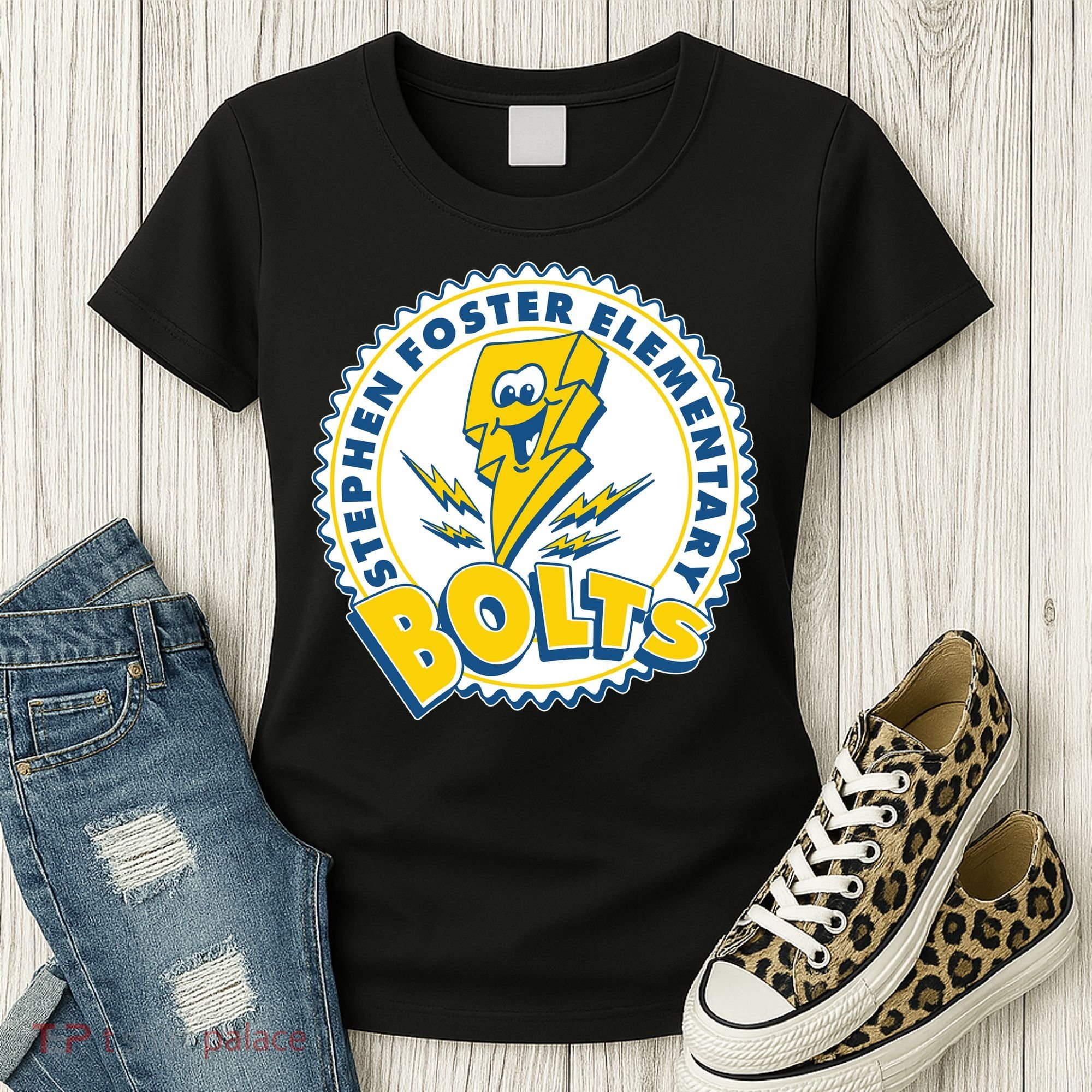 Stephen Foster Elementary Bolts Logo Women's T-Shirt