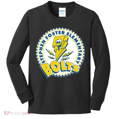 Stephen Foster Elementary Bolts Logo Kids Long Sleeve Shirt