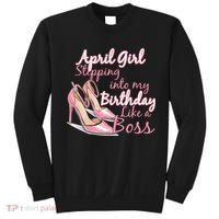 Stepping into April like a boss Sweatshirt thumb 0