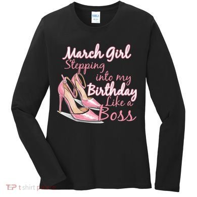 Stepping into March like a boss Women's Long Sleeve Shirt