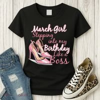 Stepping into March like a boss Women's T-Shirt thumb 3