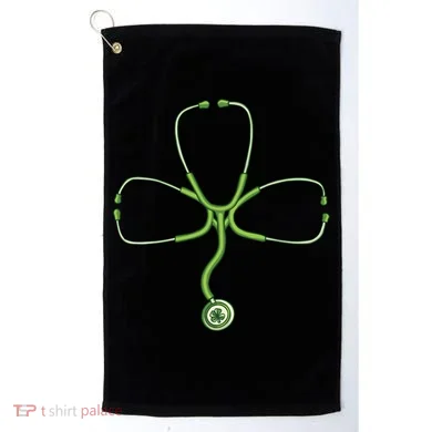 Stethoscope Clover Golf Towel