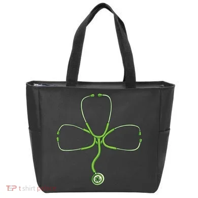 Stethoscope Clover Tote Bag