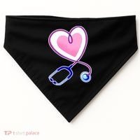 Stethoscope Heart Nursing  USA-Made Doggie Bandana thumb 0