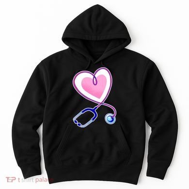 Stethoscope Heart Nursing  Hoodie