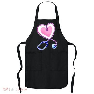 Stethoscope Heart Nursing  Apron