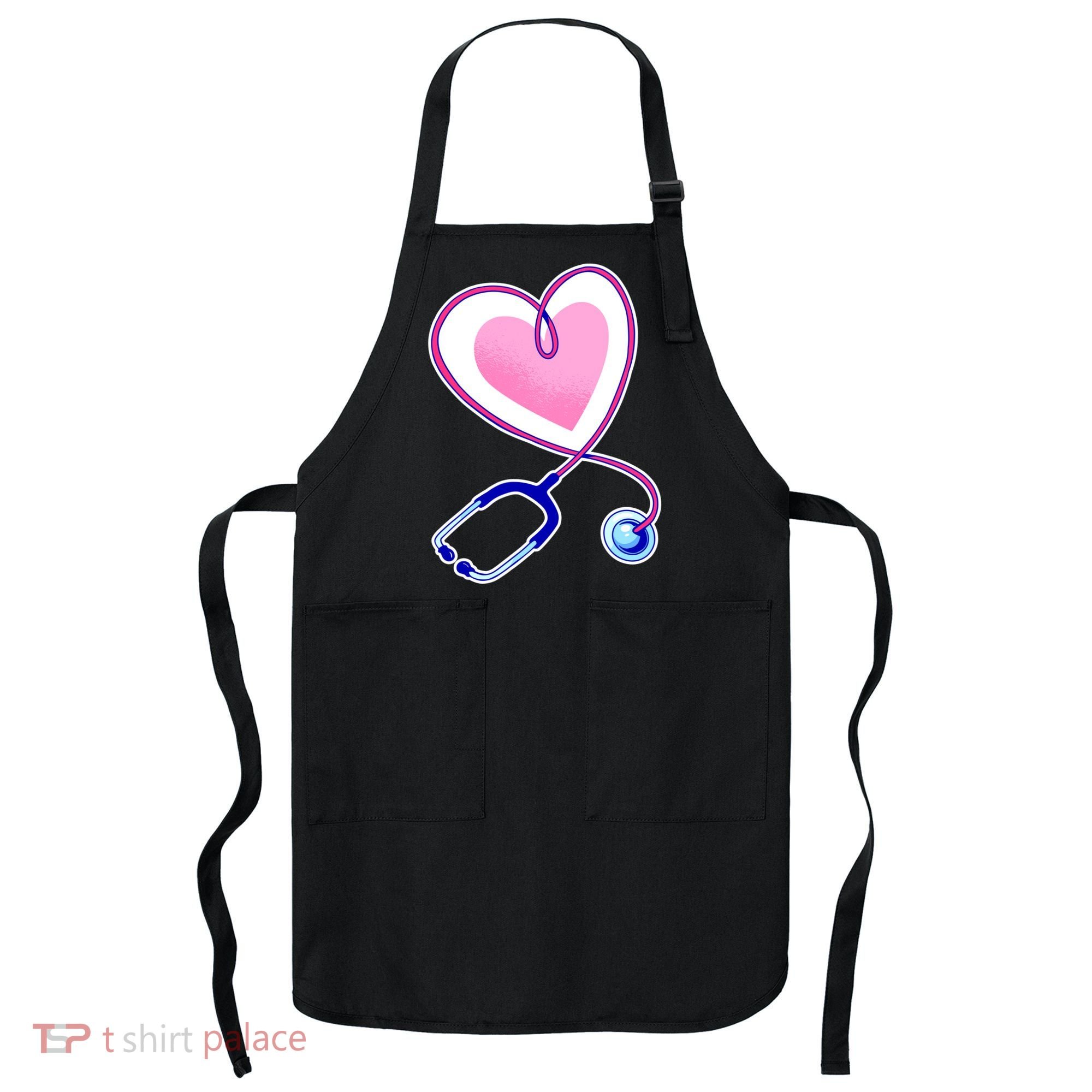 Stethoscope Heart Nursing  Apron