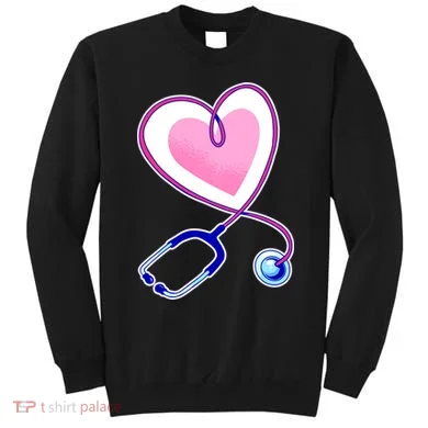 Stethoscope Heart Nursing  Sweatshirt