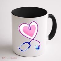 Stethoscope Heart Nursing  Coffee Mug thumb 1