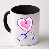 Stethoscope Heart Nursing  Coffee Mug thumb 0