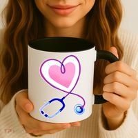 Stethoscope Heart Nursing  Coffee Mug thumb 3