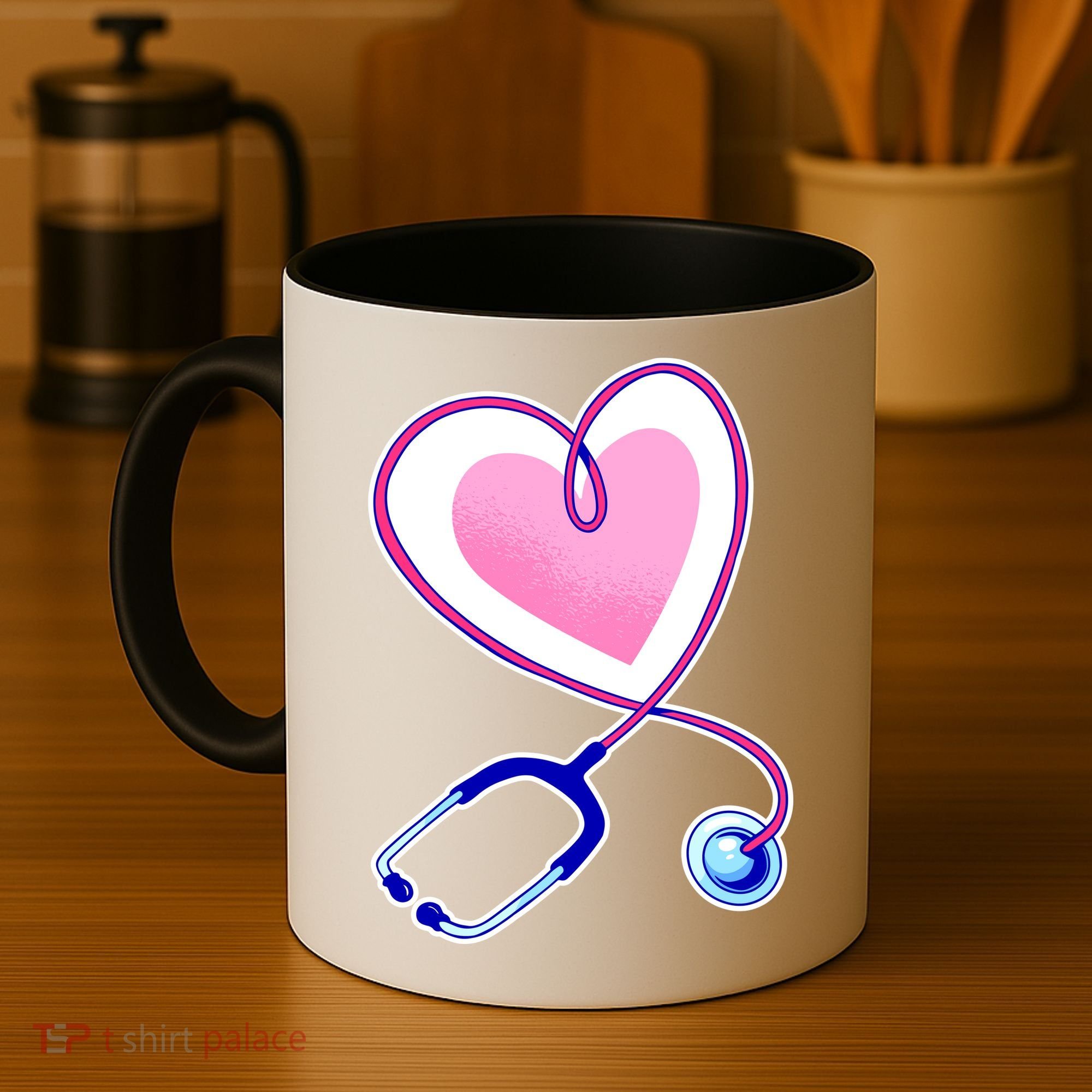 Stethoscope Heart Nursing  Coffee Mug