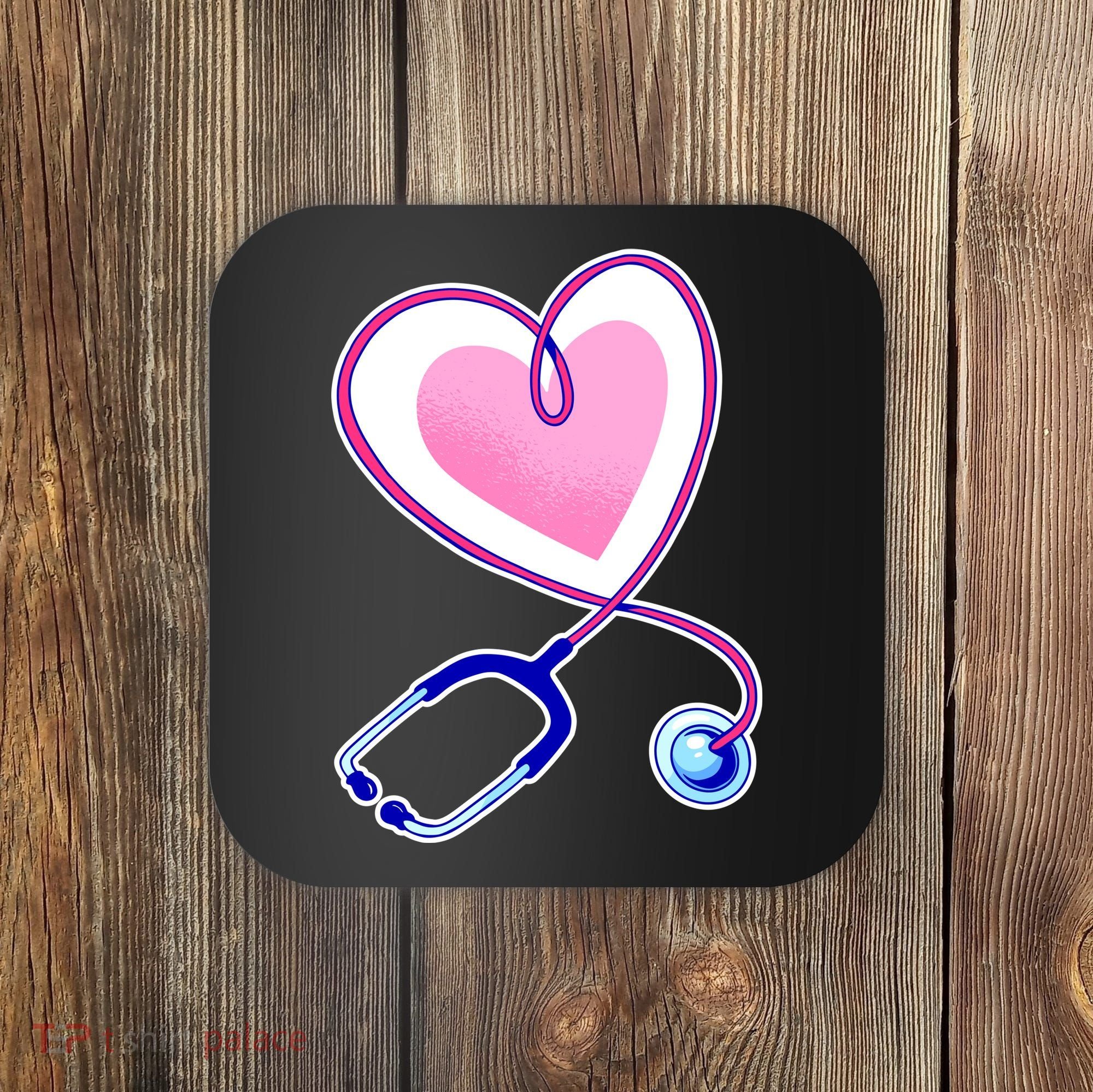 Stethoscope Heart Nursing  Coaster