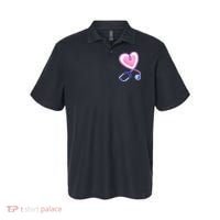 Stethoscope Heart Nursing  Polo thumb 0