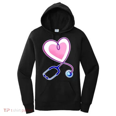 Stethoscope Heart Nursing  Women's Hoodie