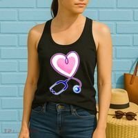 Stethoscope Heart Nursing  Women's Tank Top thumb 2
