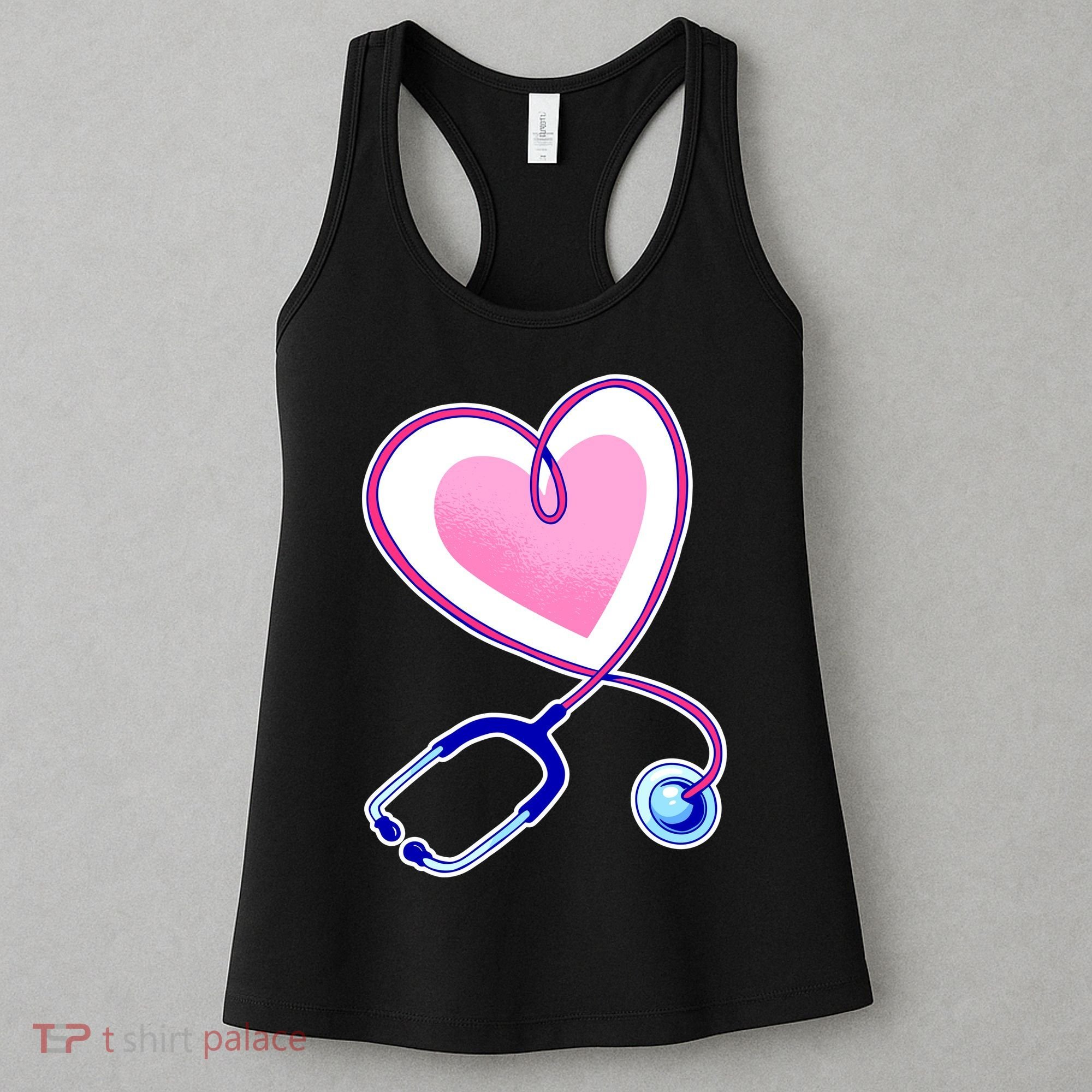 Stethoscope Heart Nursing  Women's Tank Top