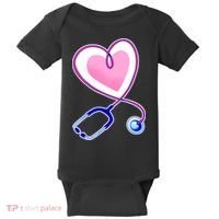 Stethoscope Heart Nursing  Baby Bodysuit thumb 0