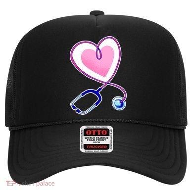 Stethoscope Heart Nursing  Hat