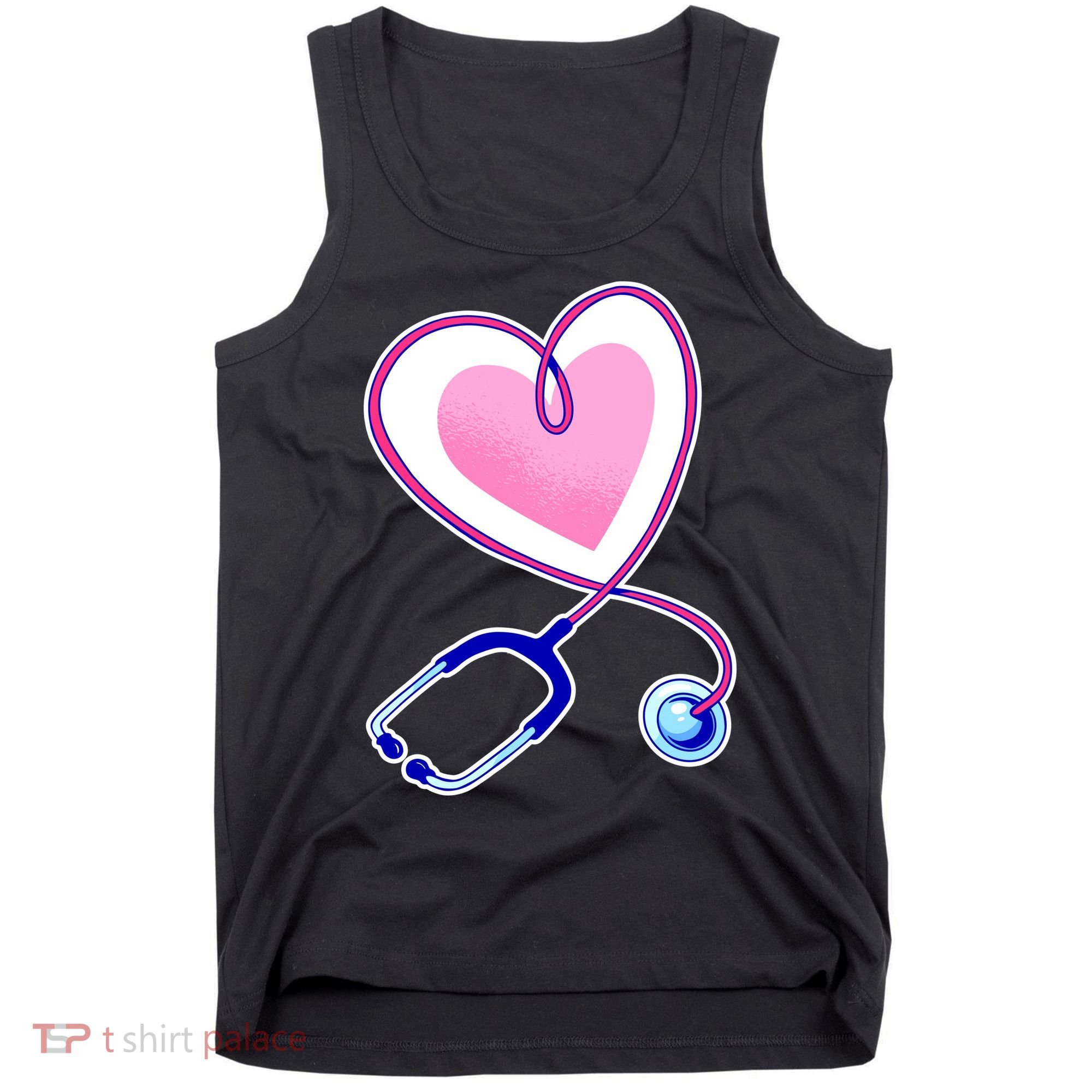 Stethoscope Heart Nursing  Tank Top