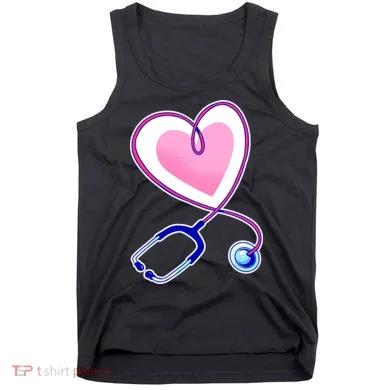 Stethoscope Heart Nursing  Tank Top