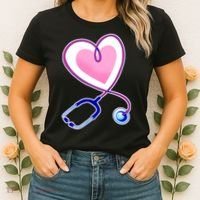 Stethoscope Heart Nursing  Women's T-Shirt thumb 2