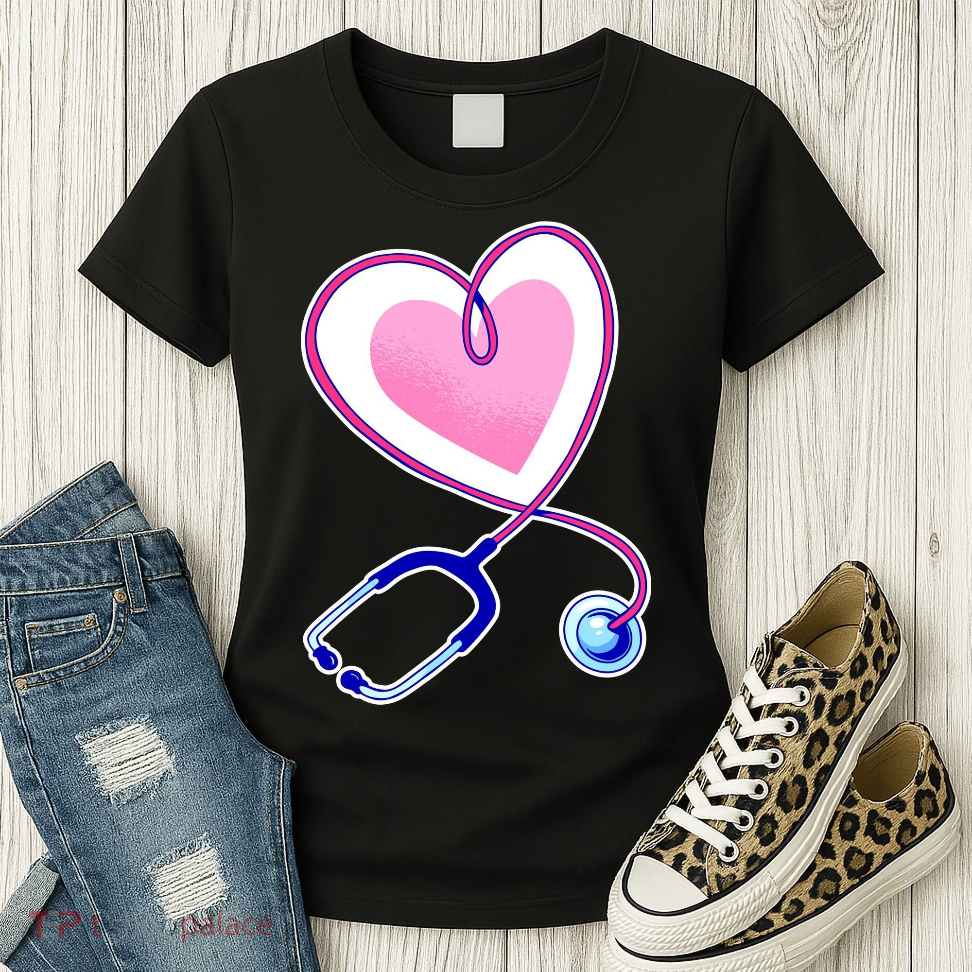 Stethoscope Heart Nursing  Women's T-Shirt