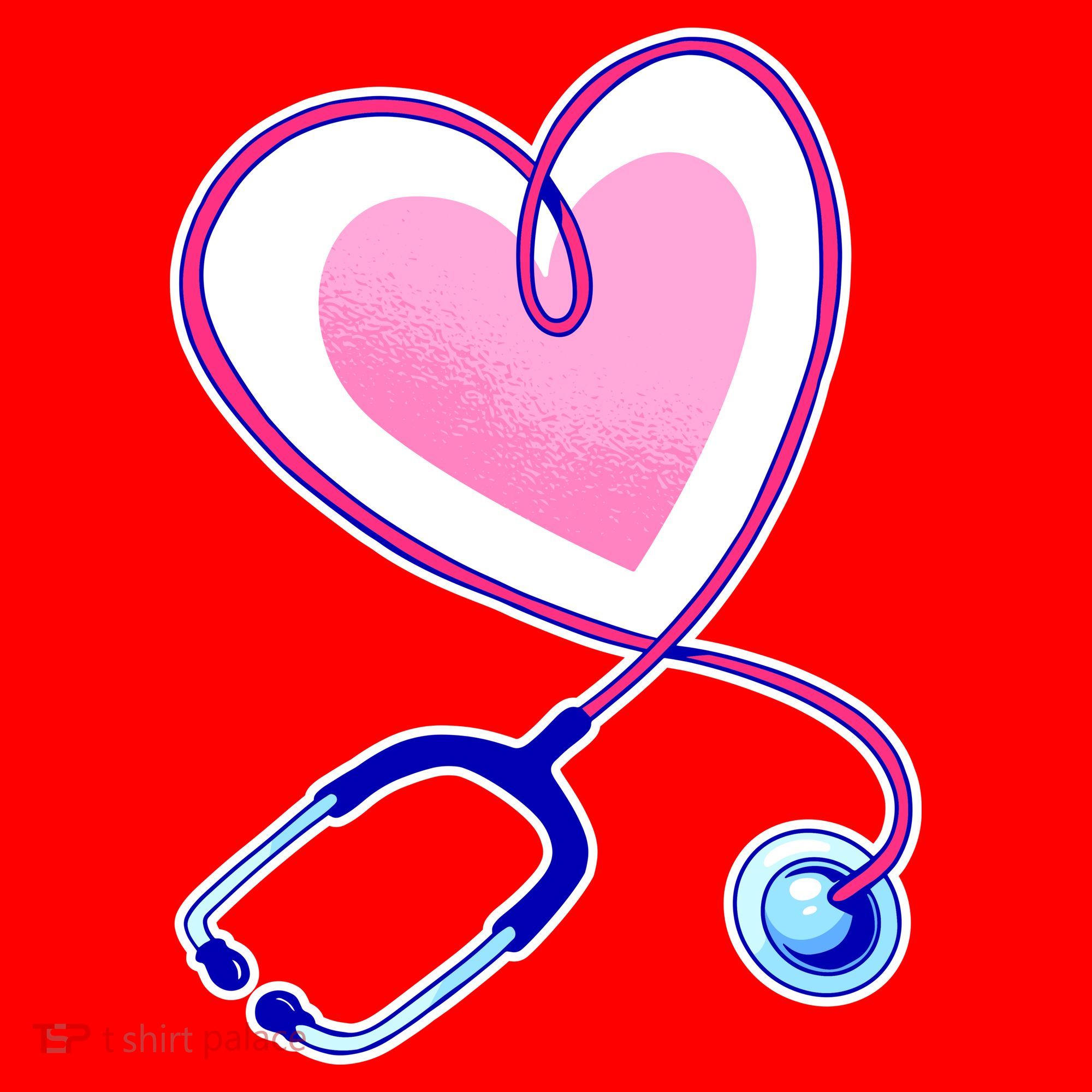 Stethoscope Heart Nursing  Santa Hat