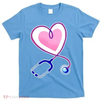 Stethoscope Heart Nursing  T-Shirt