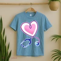 Stethoscope Heart Nursing  T-Shirt thumb 2
