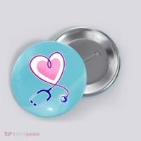 Stethoscope Heart Nursing  Button thumb 0