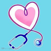 Stethoscope Heart Nursing  Button thumb 1