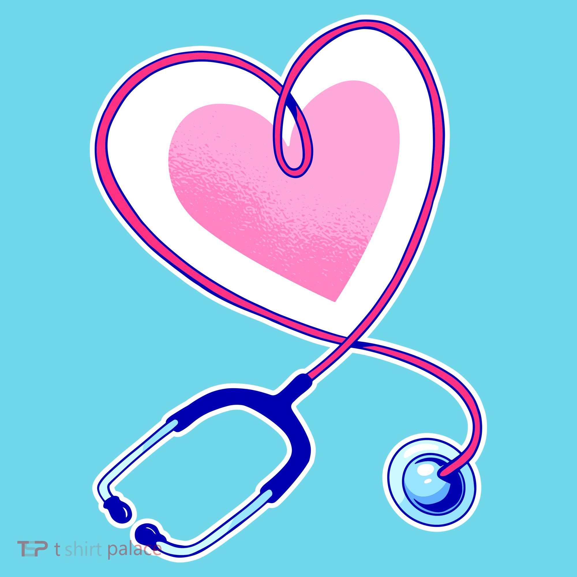 Stethoscope Heart Nursing  Button