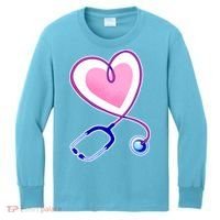 Stethoscope Heart Nursing  Kids Long Sleeve Shirt thumb 0