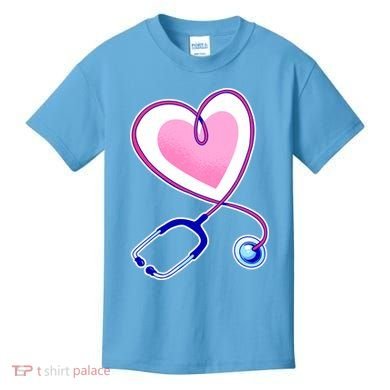 Stethoscope Heart Nursing  Kids T-Shirt