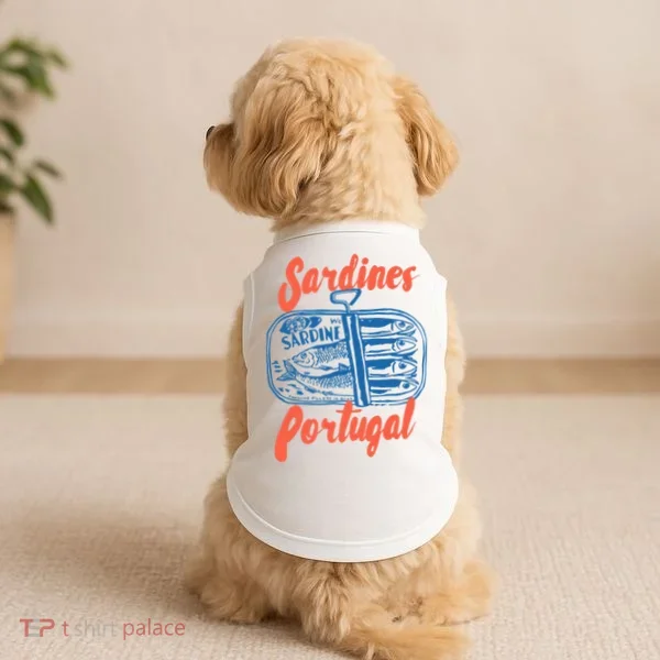 Sardines Tinned Fish Retro Graphic Doggie Tank