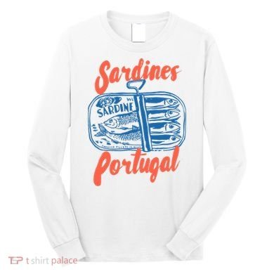 Sardines Tinned Fish Retro Graphic Long Sleeve Shirt