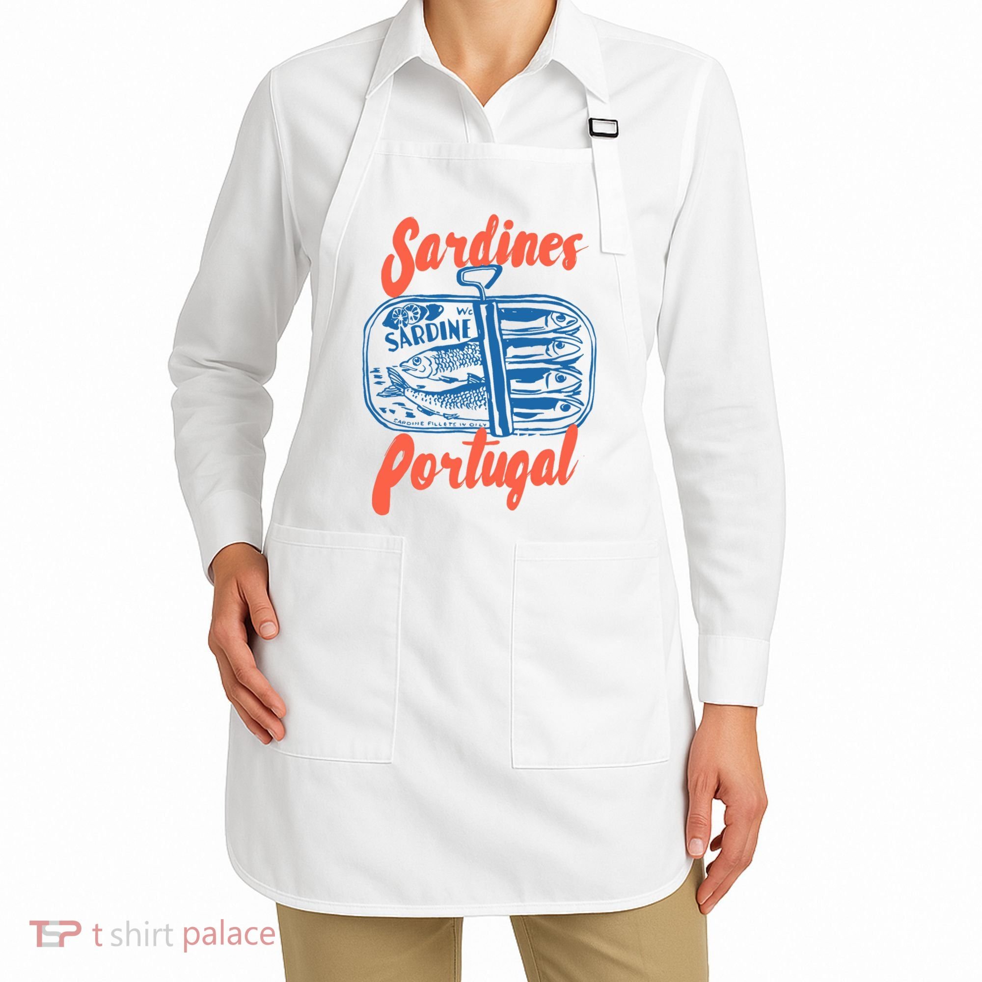 Sardines Tinned Fish Retro Graphic Apron