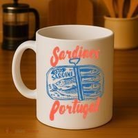 Sardines Tinned Fish Retro Graphic Coffee Mug thumb 4