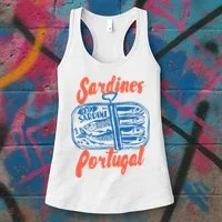 Sardines Tinned Fish Retro Graphic Women's Tank Top thumb 3