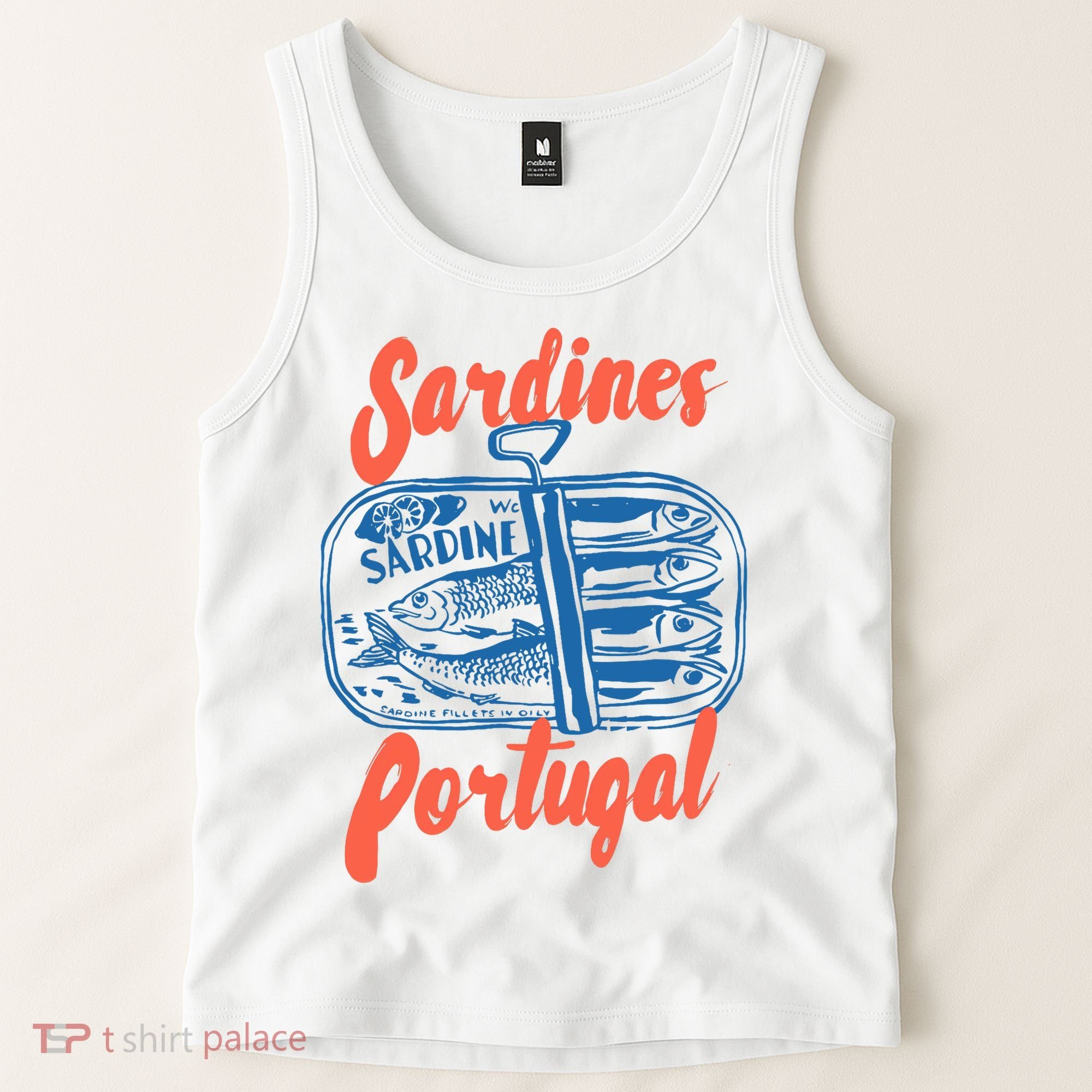 Sardines Tinned Fish Retro Graphic Tank Top