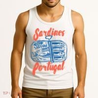 Sardines Tinned Fish Retro Graphic Tank Top thumb 3