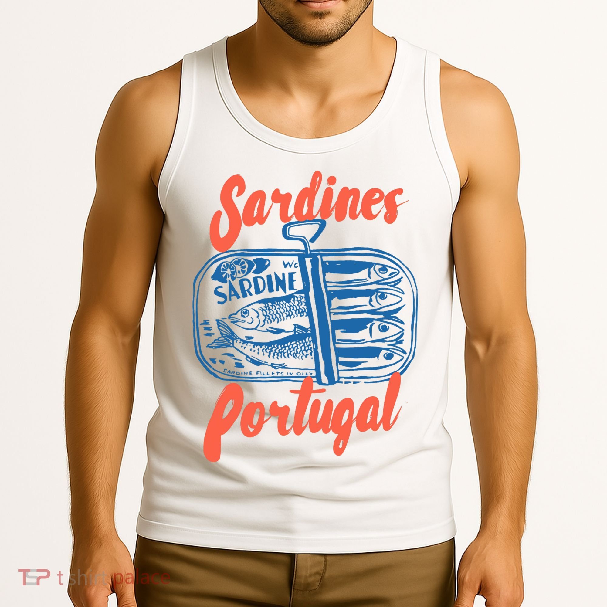 Sardines Tinned Fish Retro Graphic Tank Top