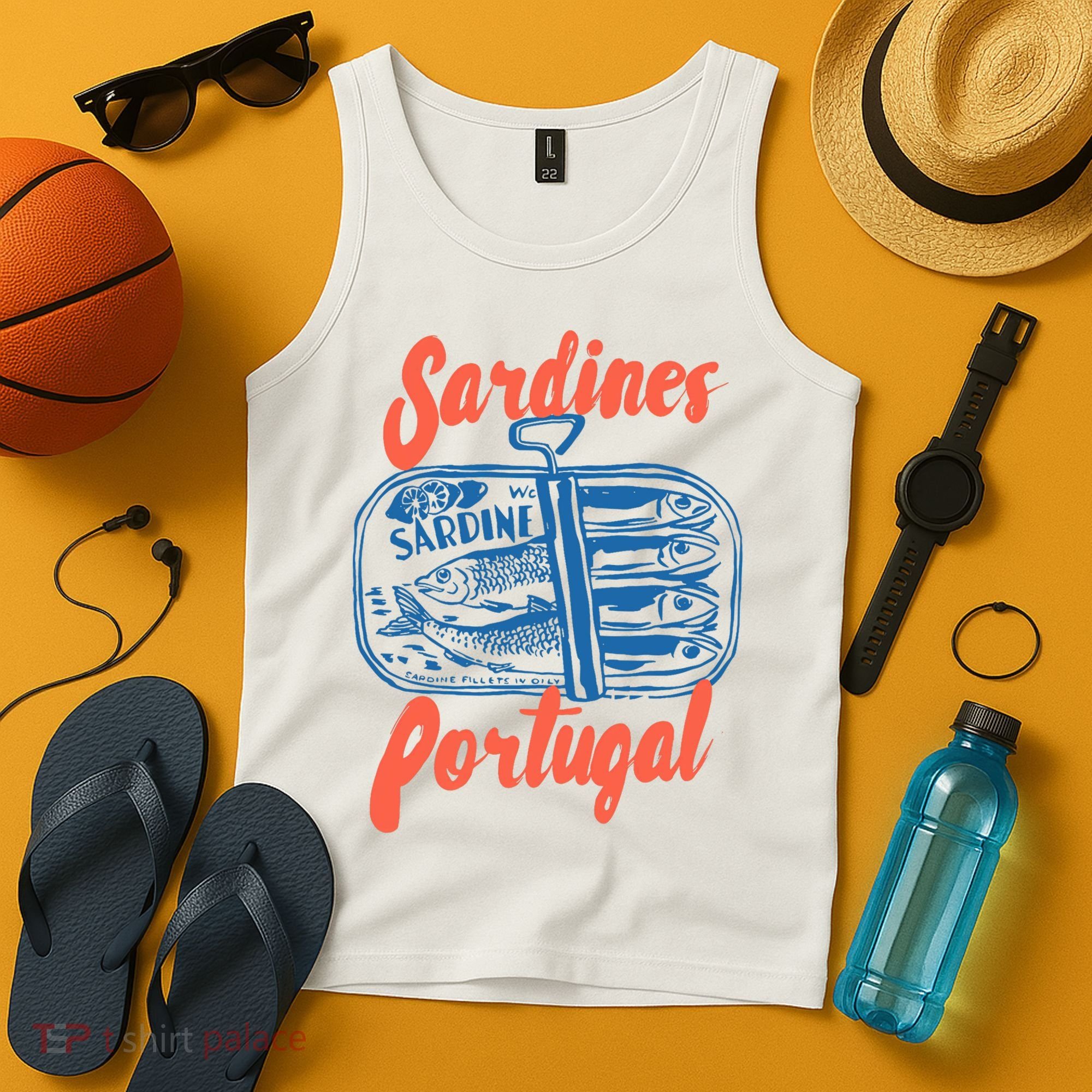 Sardines Tinned Fish Retro Graphic Tank Top